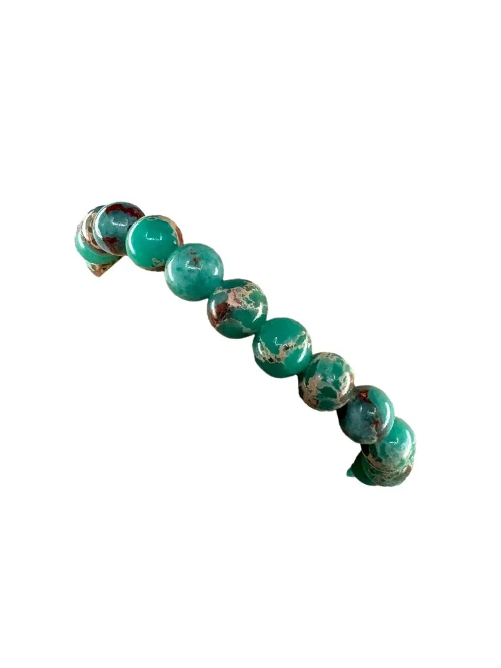 8mm Natural Green Imperial Jasper Bead Bracelet Genuine Gemstone Custom Size